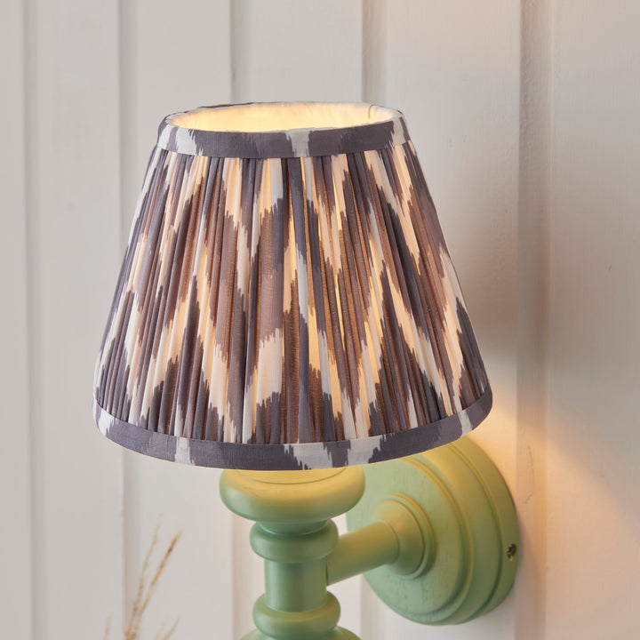 114464 Carnaby &amp; Ikat 20cm Wall Light Green Grey