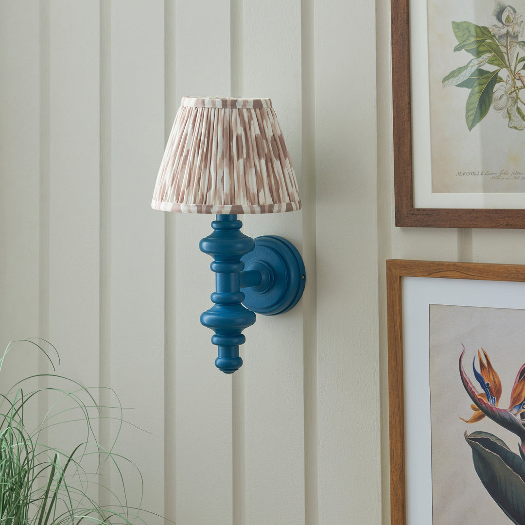 114487 Carnaby &amp; Ikat 20cm Wall Light Blue