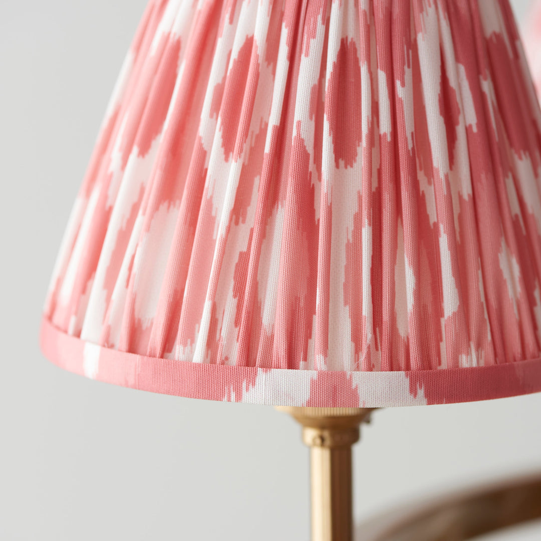 114510 Chester &amp; Ikat 16cm 6 Light Pendant Brass Pink