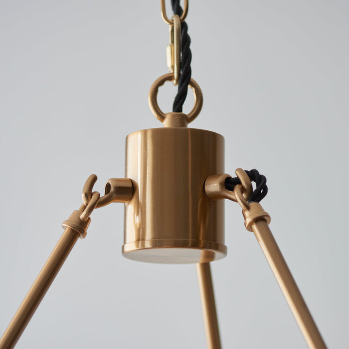 114510 Chester &amp; Ikat 16cm 6 Light Pendant Brass Pink