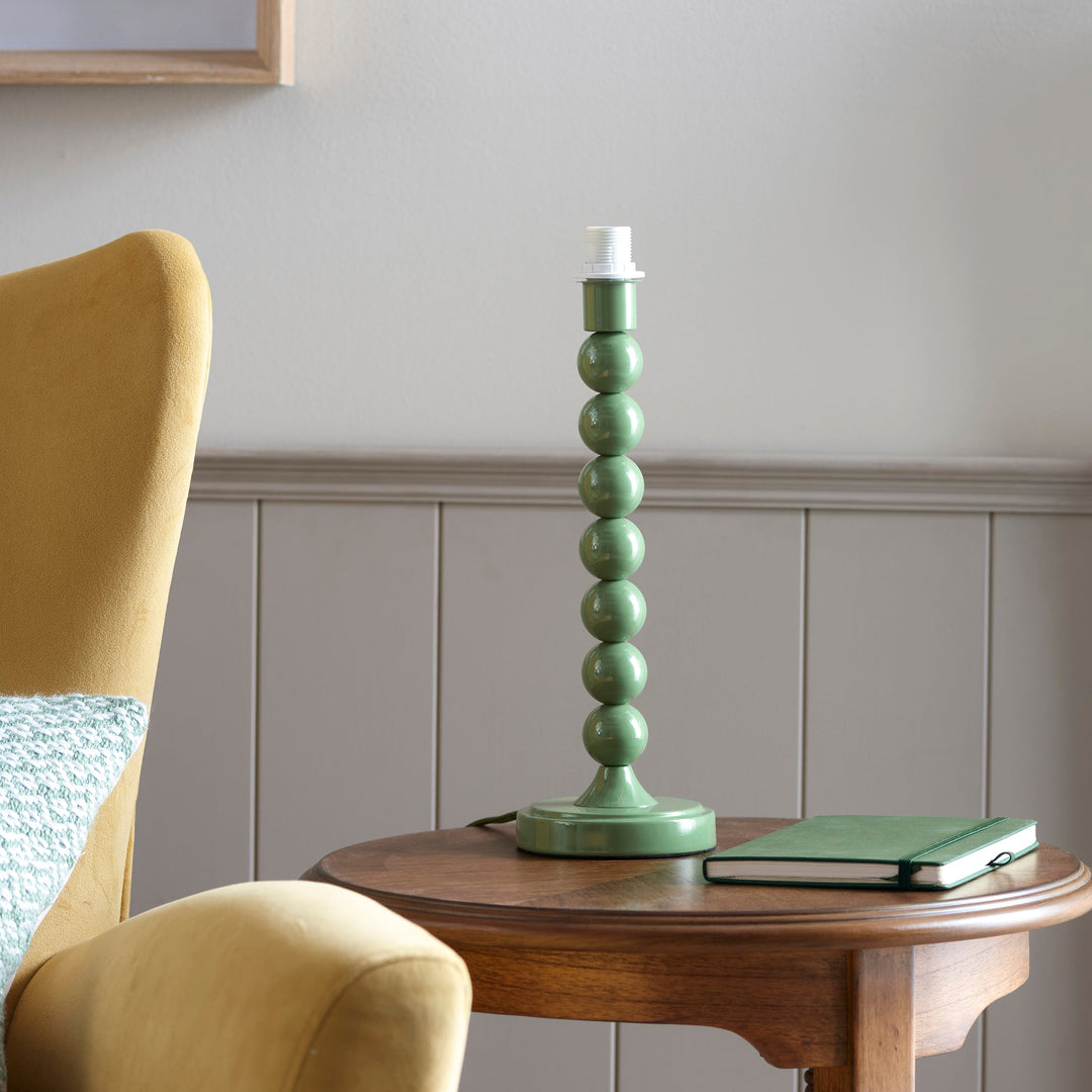114700 Higgledy &amp; Ikat 25cm Table Lamp Green Pink