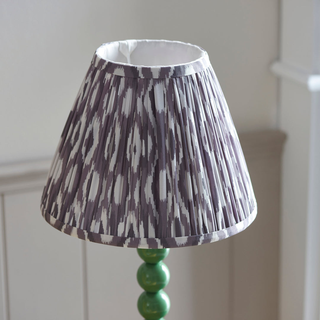114705 Higgledy &amp; Ikat 25cm Table Lamp Green Grey