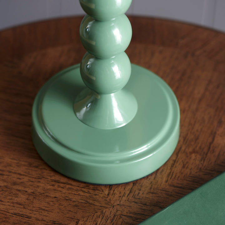 114709 Higgledy &amp; Ivy 25cm Table Lamp Green White