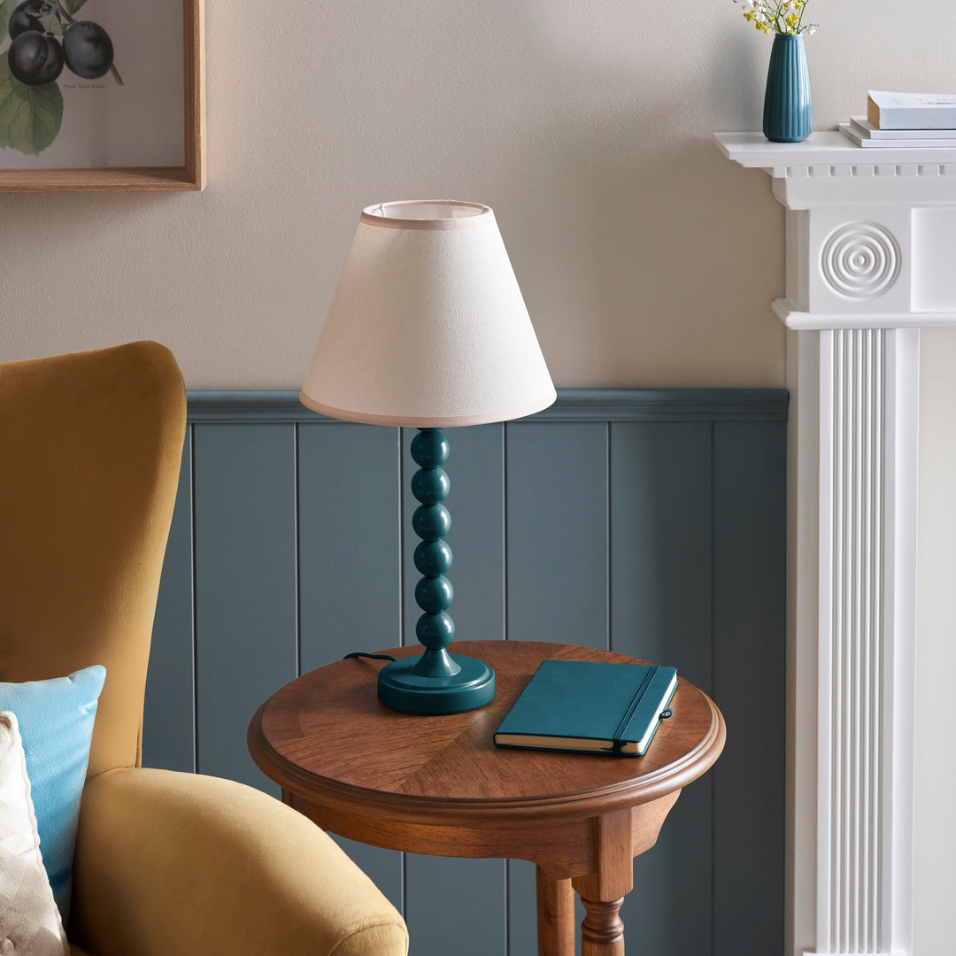 114724 Higgledy &amp; Ivy 25cm Table Lamp Blue White