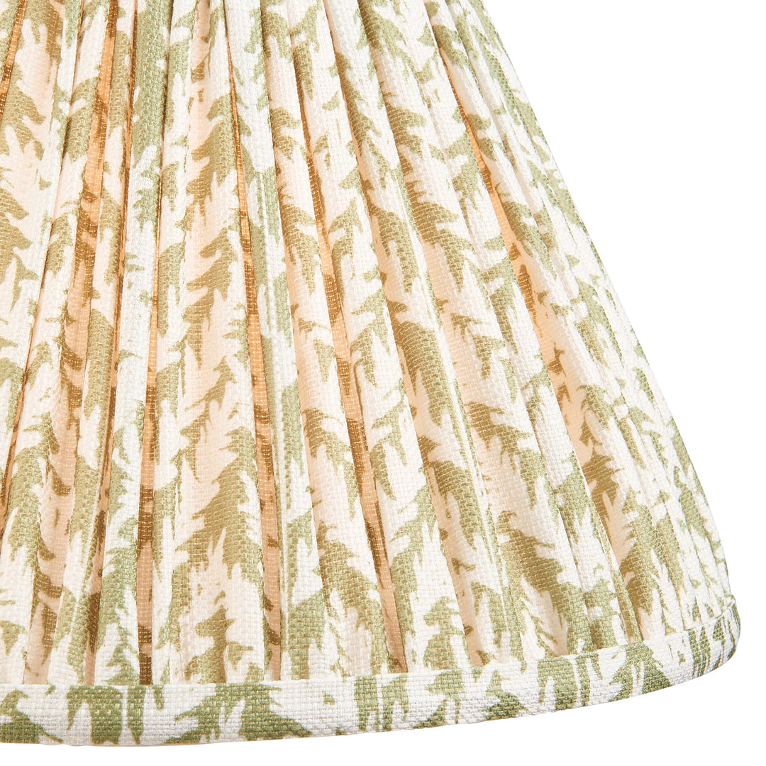 114748 Hidcote &amp; Leaf 30cm Table Lamp Wood Green