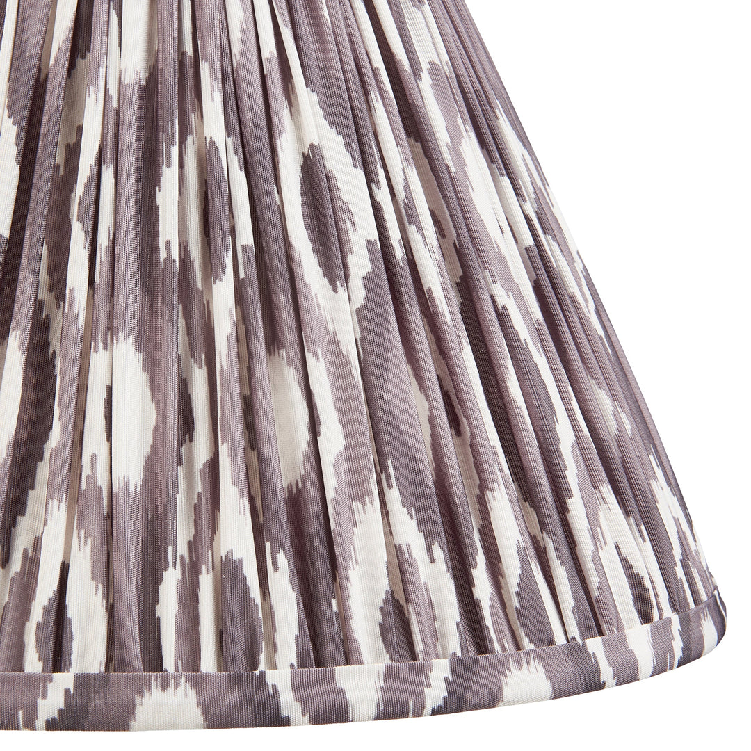 114960 Myrtle &amp; Ikat 30cm Table Lamp White Grey