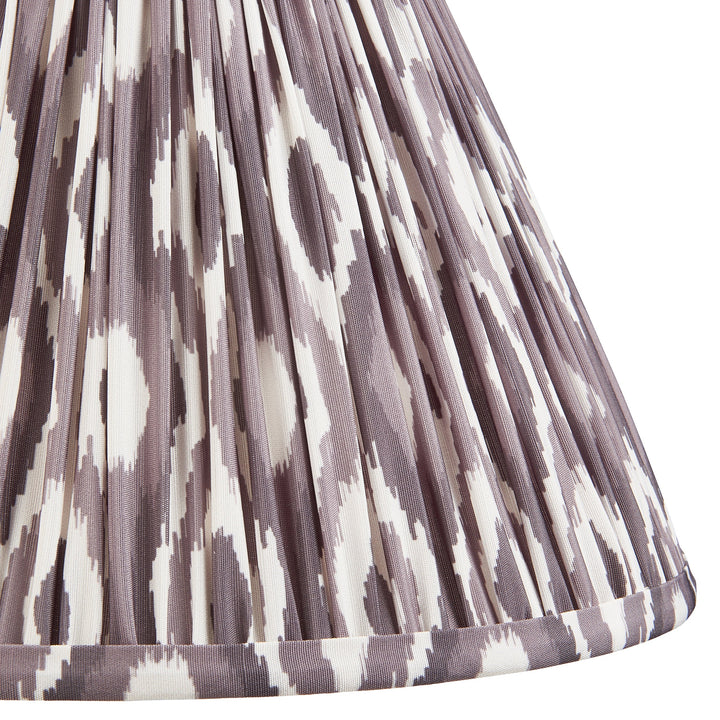 114960 Myrtle &amp; Ikat 30cm Table Lamp White Grey