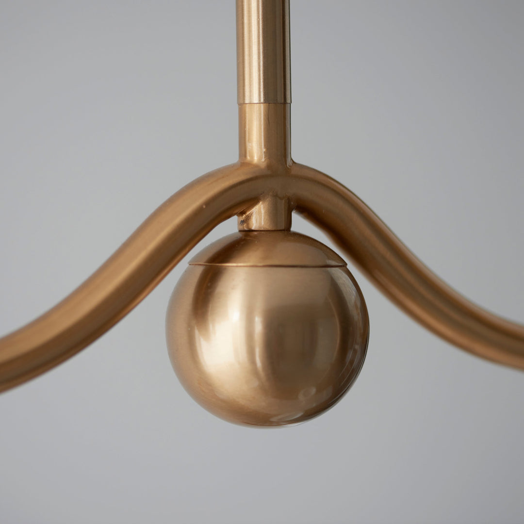 114992 Santiago &amp; Leaf 16cm 4 Light Pendant Brass Blue
