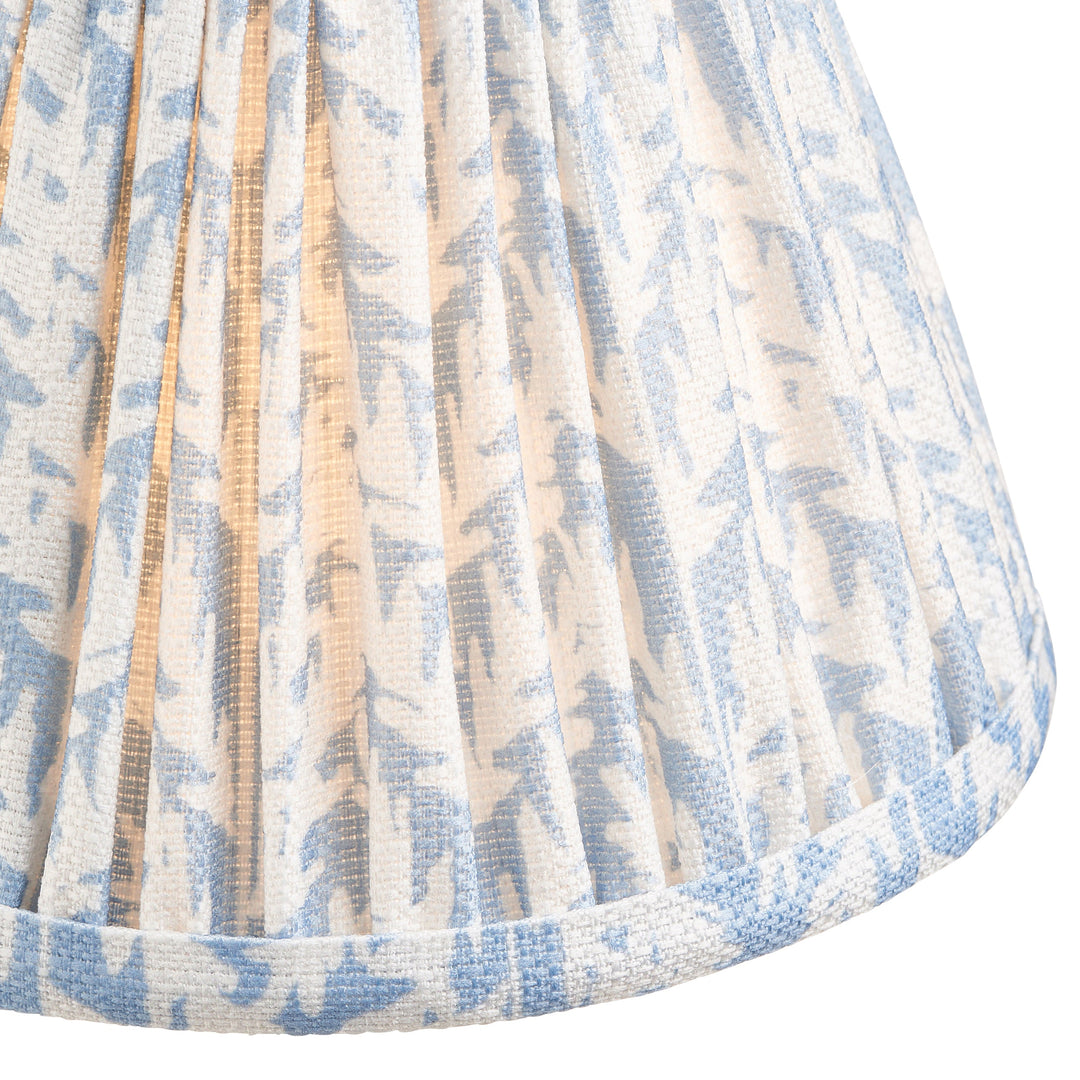 114992 Santiago &amp; Leaf 16cm 4 Light Pendant Brass Blue
