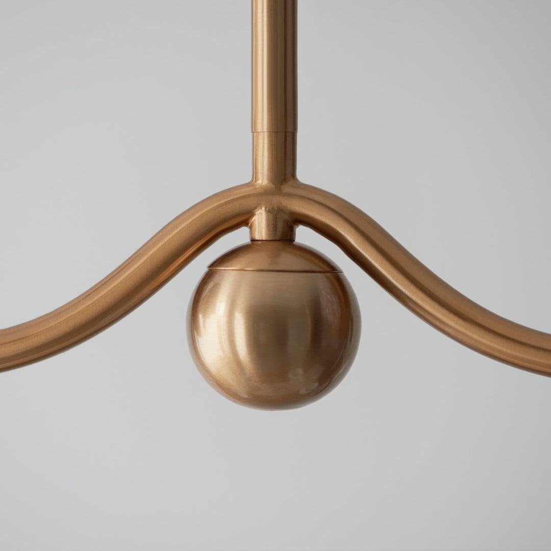 115002 Santiago &amp; Ivy 16cm 4 Light Pendant Brass White