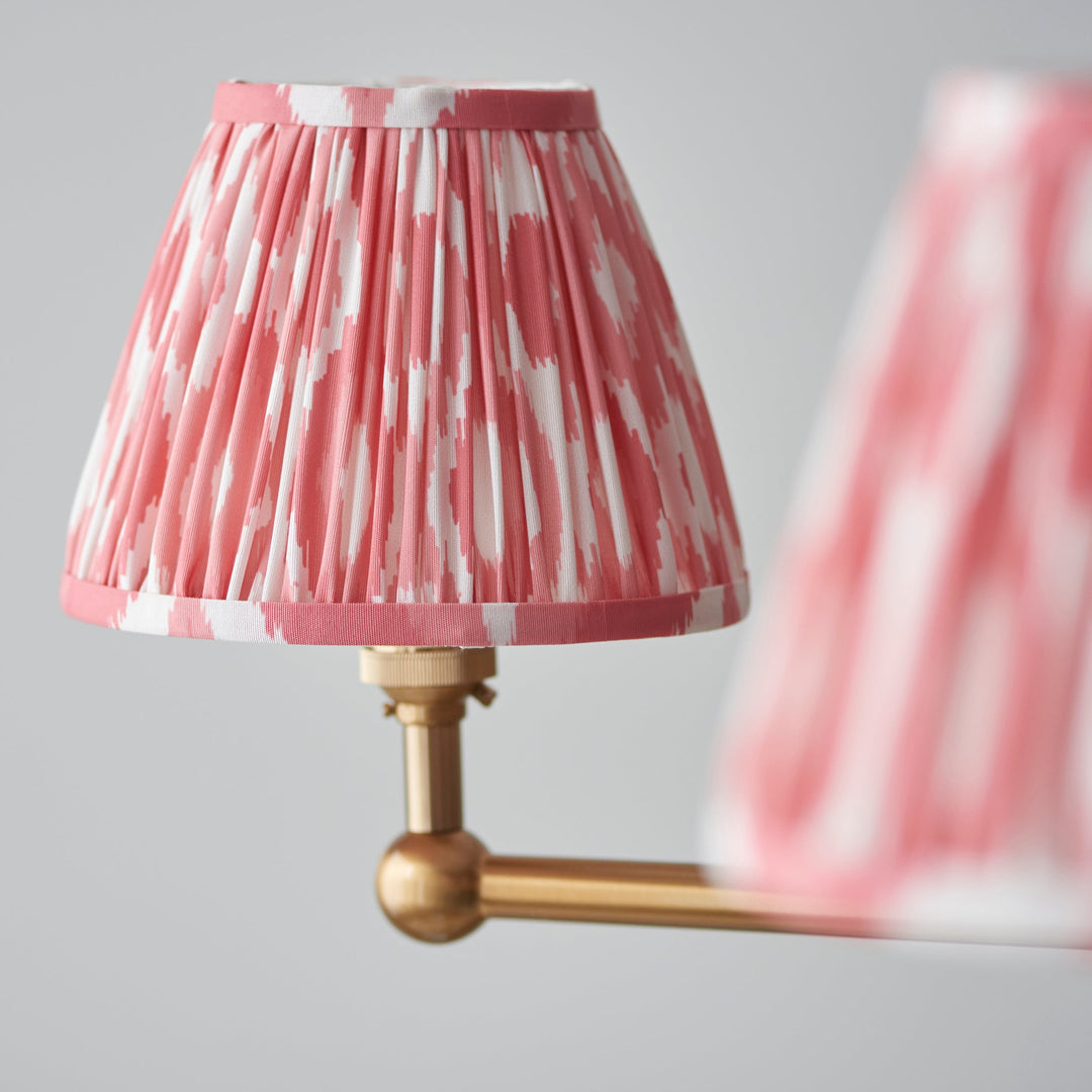 115008 Santiago &amp; Ikat 16cm 5 Light Pendant Brass Pink