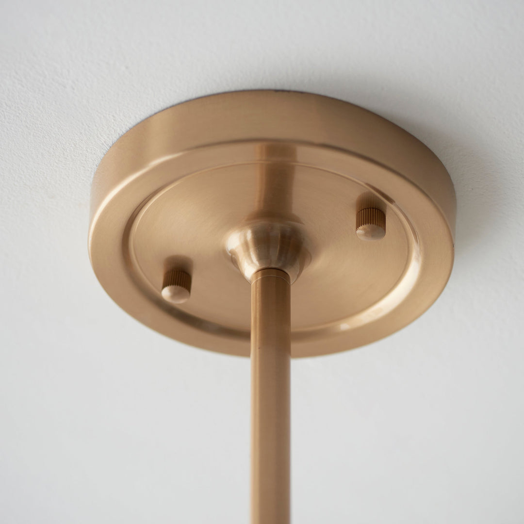 115011 Santiago &amp; Leaf 16cm 5 Light Pendant Brass Blue