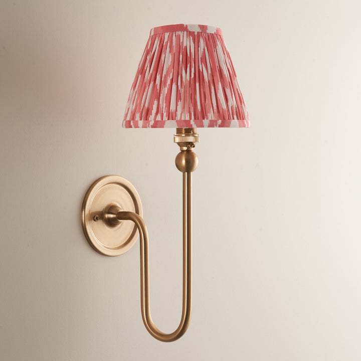 115027 Santiago &amp; Ikat 16cm Wall Light Brass Pink