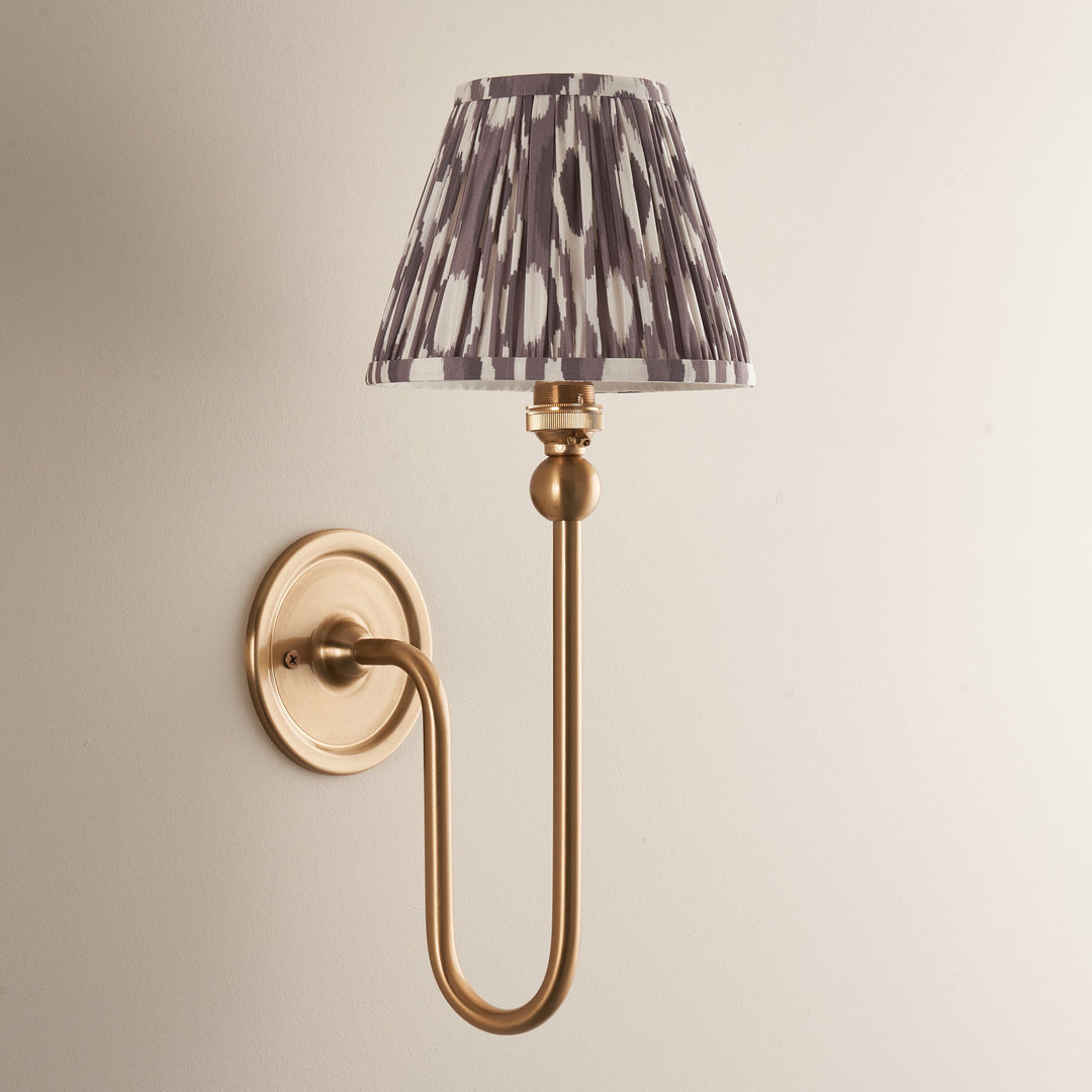 115036 Santiago &amp; Ikat 16cm Wall Light Brass Grey