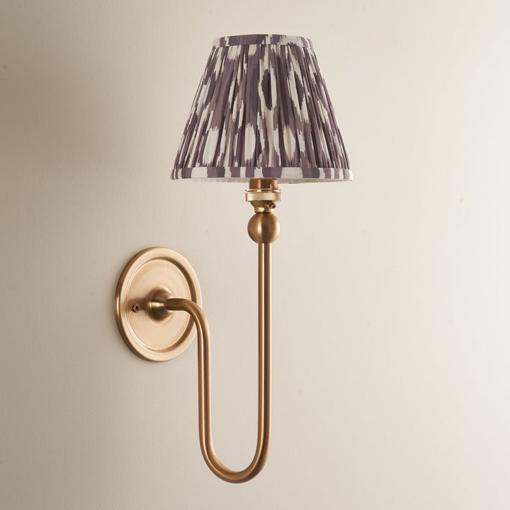 115036 Santiago &amp; Ikat 16cm Wall Light Brass Grey