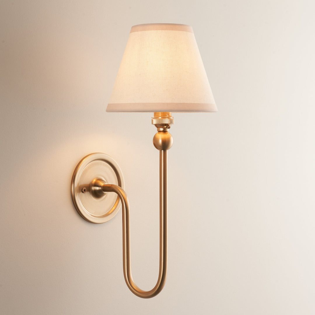 115040 Santiago &amp; Ivy 16cm Wall Light Brass White