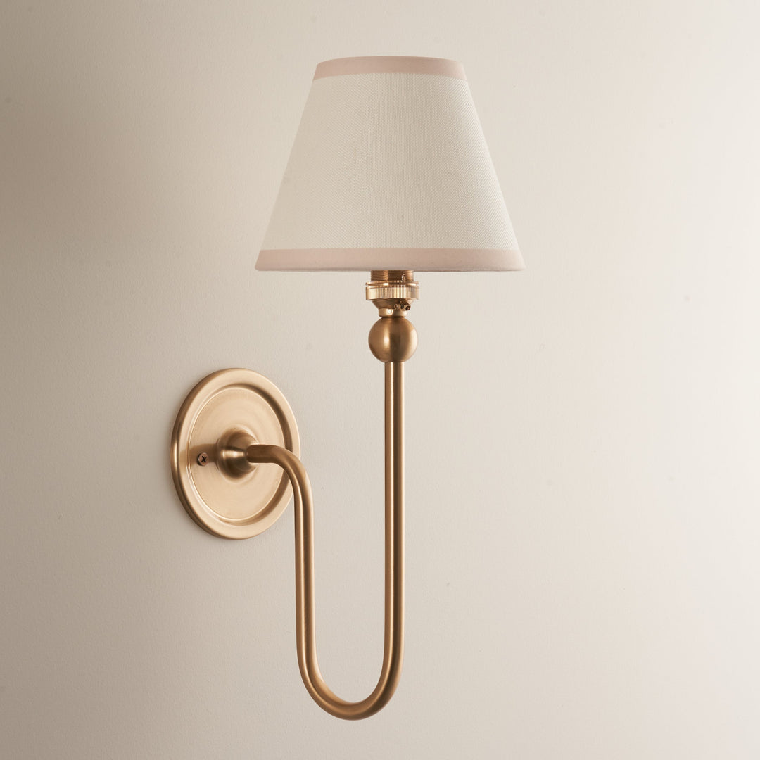 115040 Santiago &amp; Ivy 16cm Wall Light Brass White