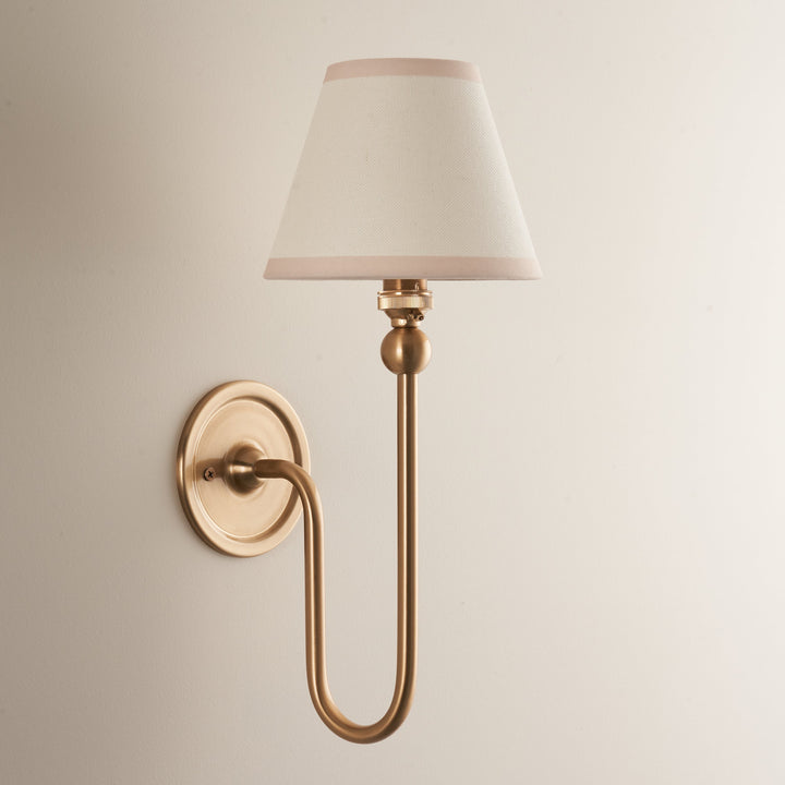 115040 Santiago &amp; Ivy 16cm Wall Light Brass White