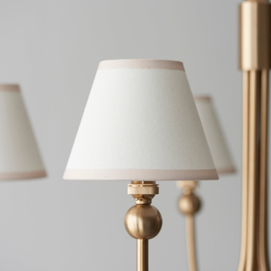 115060 Santiago &amp; Ivy 16cm 5 Light Pendant Brass White