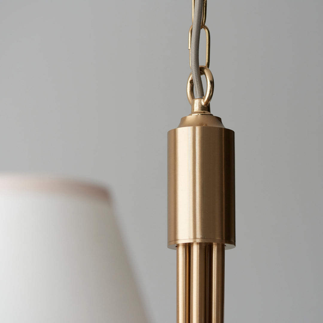 115060 Santiago &amp; Ivy 16cm 5 Light Pendant Brass White