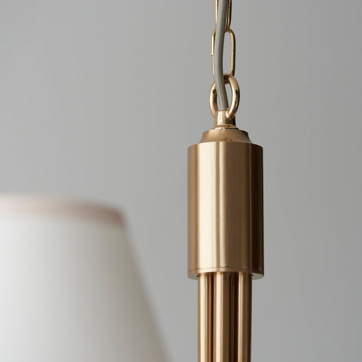 115060 Santiago &amp; Ivy 16cm 5 Light Pendant Brass White