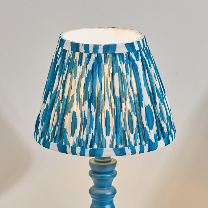 115092 Bibury &amp; Ikat 20cm Table Lamp Blue Blue