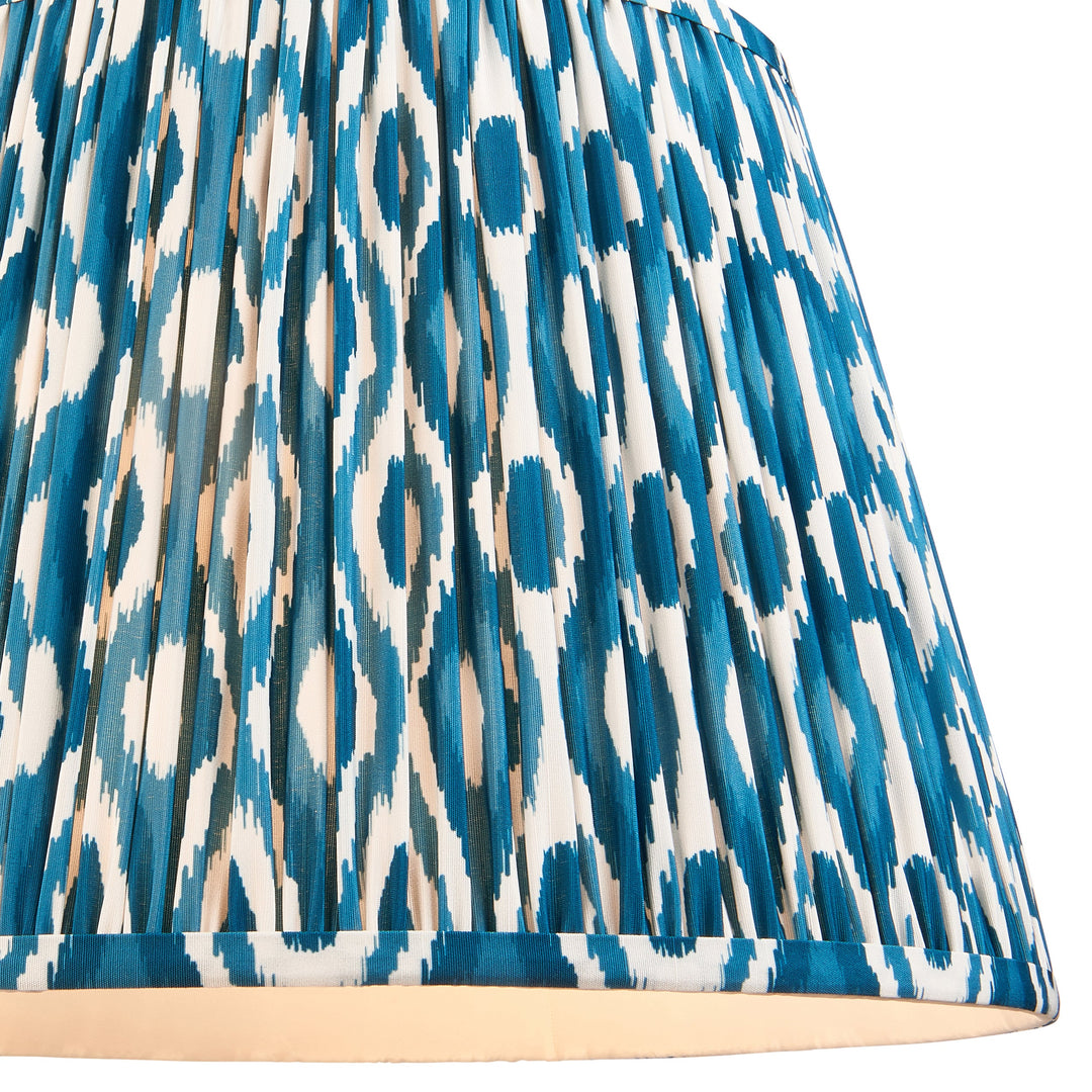 115244 Eltham &amp; Ikat 40cm Pendant Brass Blue