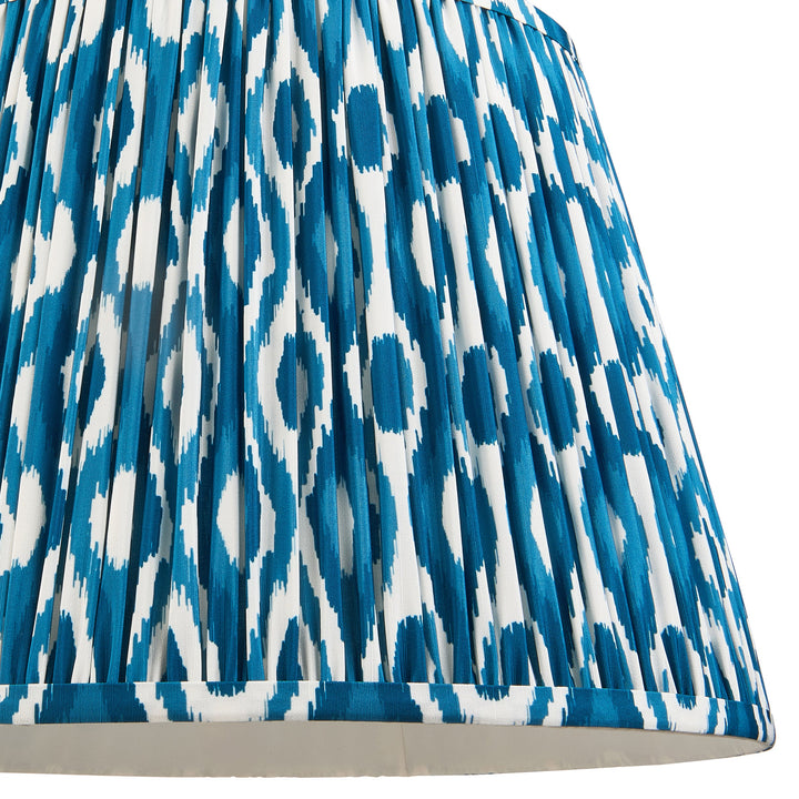 115244 Eltham &amp; Ikat 40cm Pendant Brass Blue