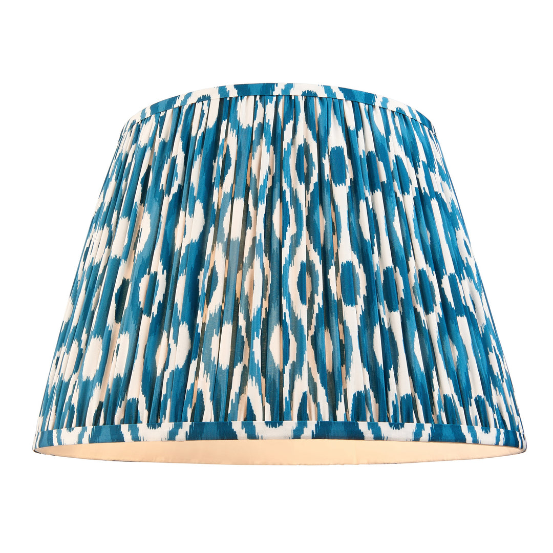 115244 Eltham &amp; Ikat 40cm Pendant Brass Blue