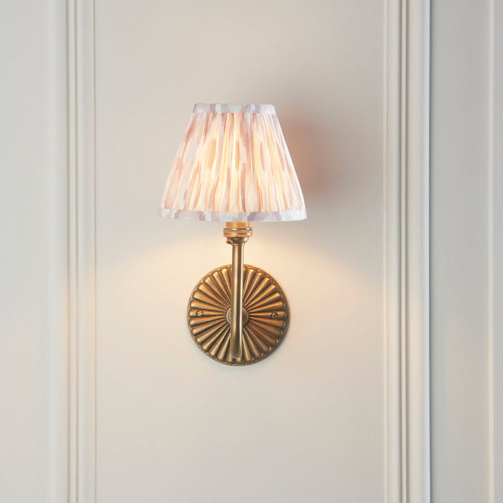115298 Dahlia Swan &amp; Ikat 16cm Wall Light Brass