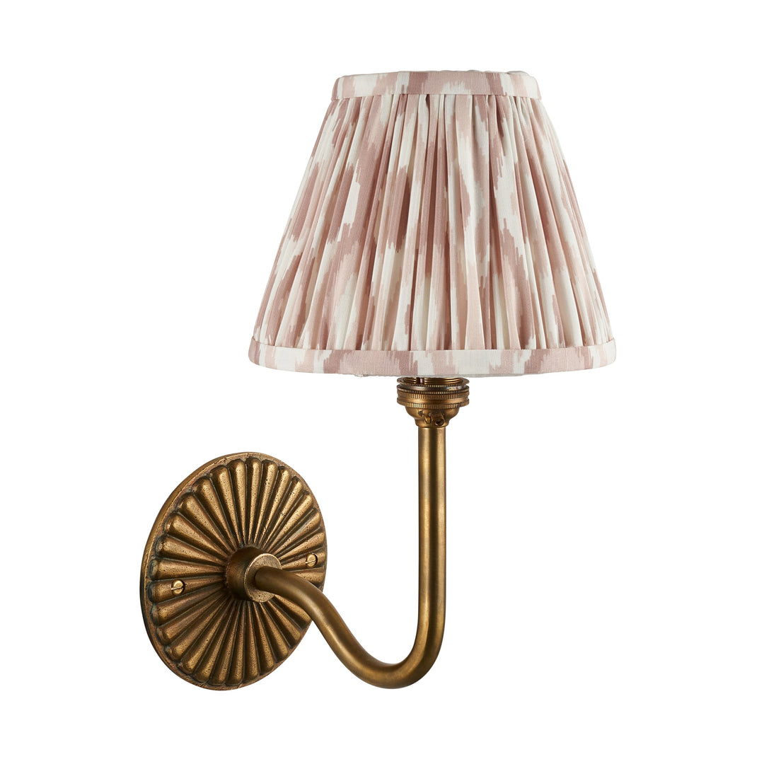 115298 Dahlia Swan &amp; Ikat 16cm Wall Light Brass