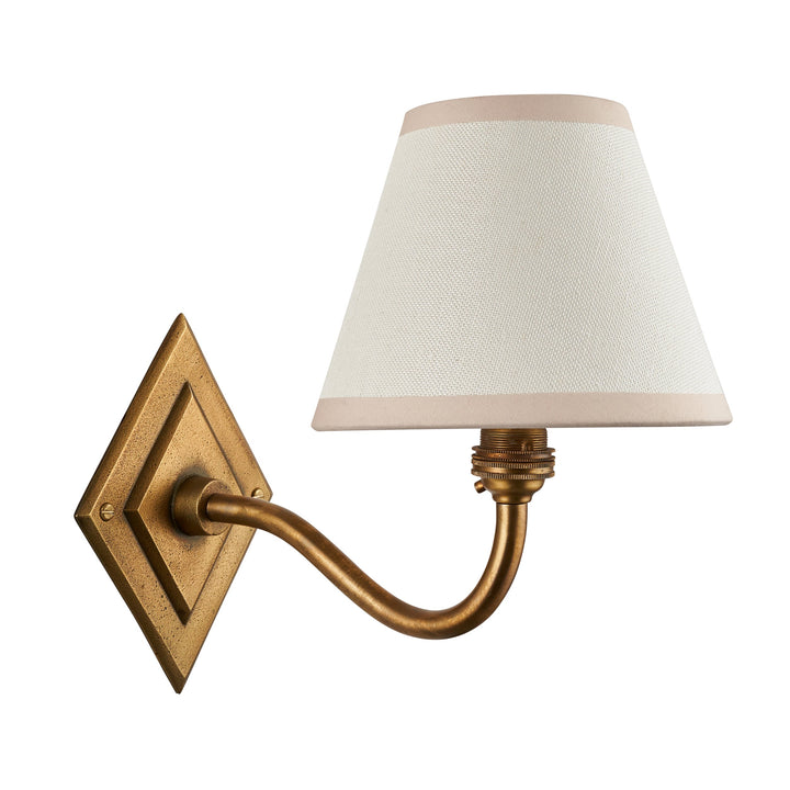 115405 Diamond Curve &amp; Ivy 16cm Wall Light Brass White