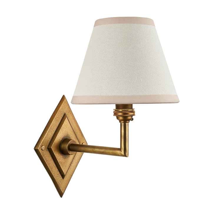 115421 Diamond Angle &amp; Ivy 16cm Wall Light Brass White