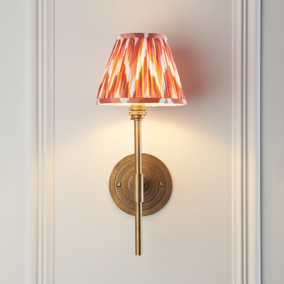 115433 Halo Tall &amp; Zigzag 16cm Wall Light Brass Orange