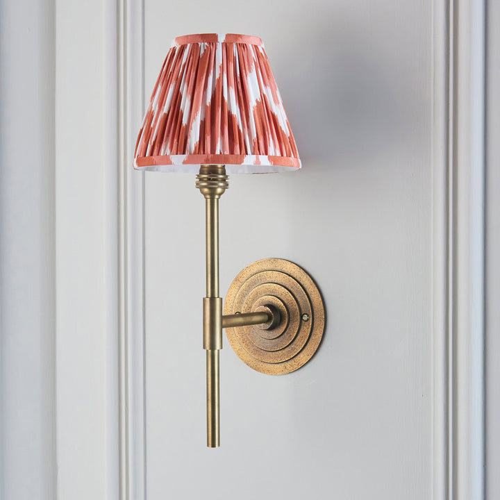 115433 Halo Tall &amp; Zigzag 16cm Wall Light Brass Orange
