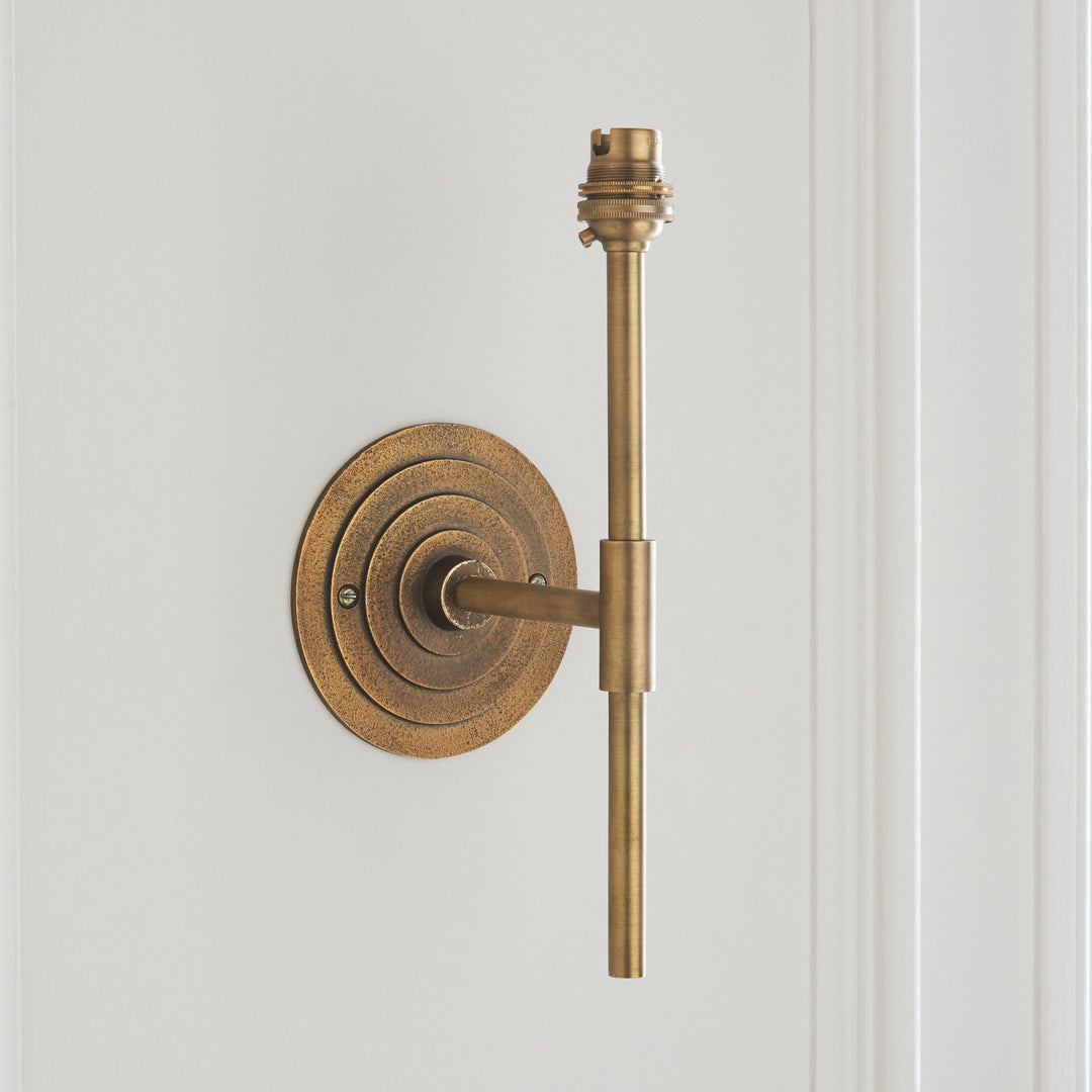 115433 Halo Tall &amp; Zigzag 16cm Wall Light Brass Orange