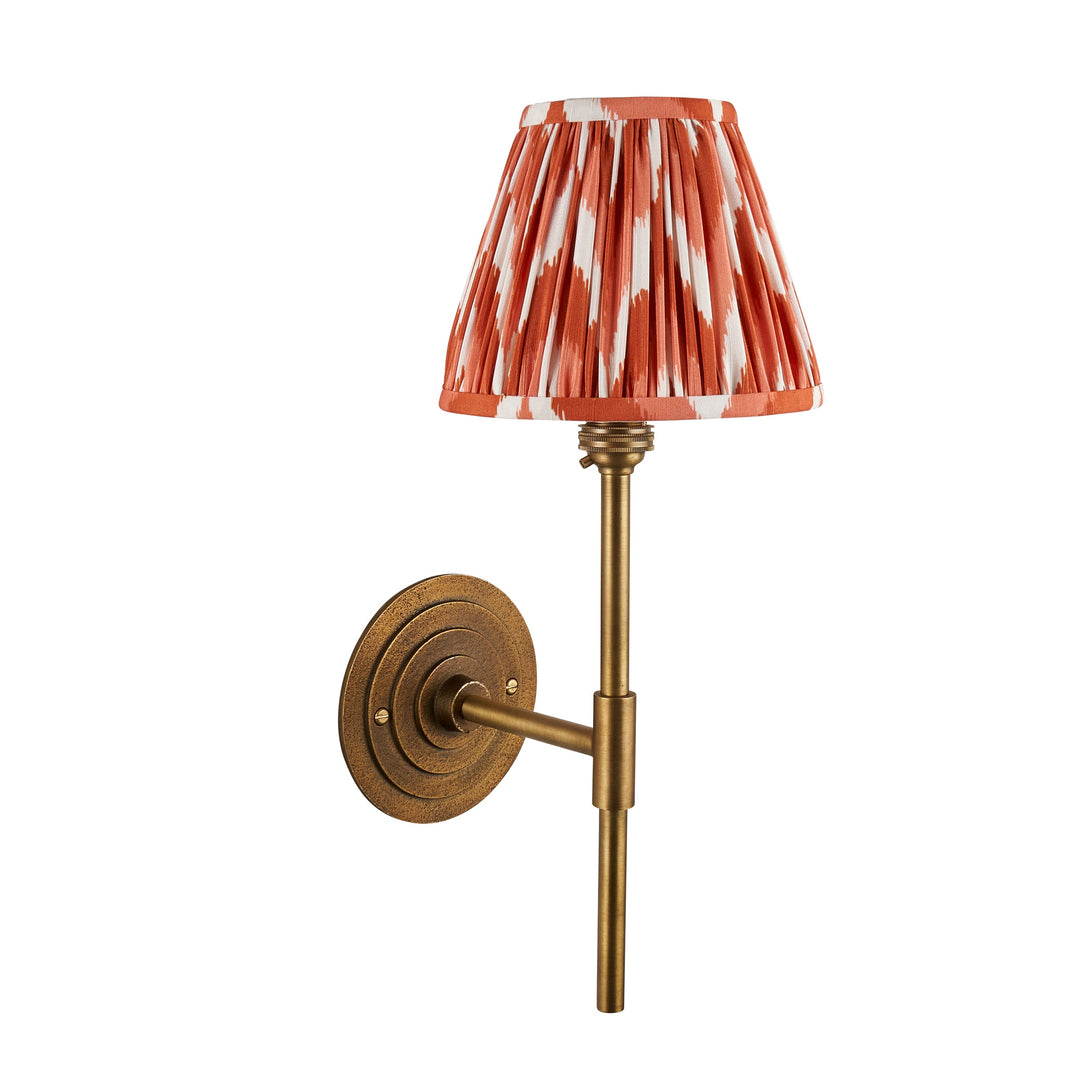 115433 Halo Tall &amp; Zigzag 16cm Wall Light Brass Orange