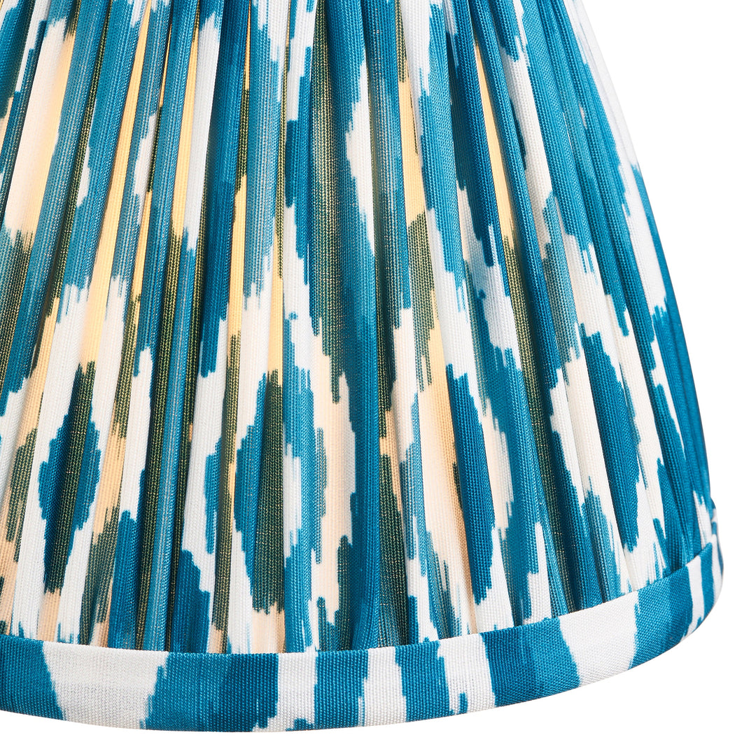115598 Dome Arc &amp; Ikat 16cm Wall Light Brass Blue