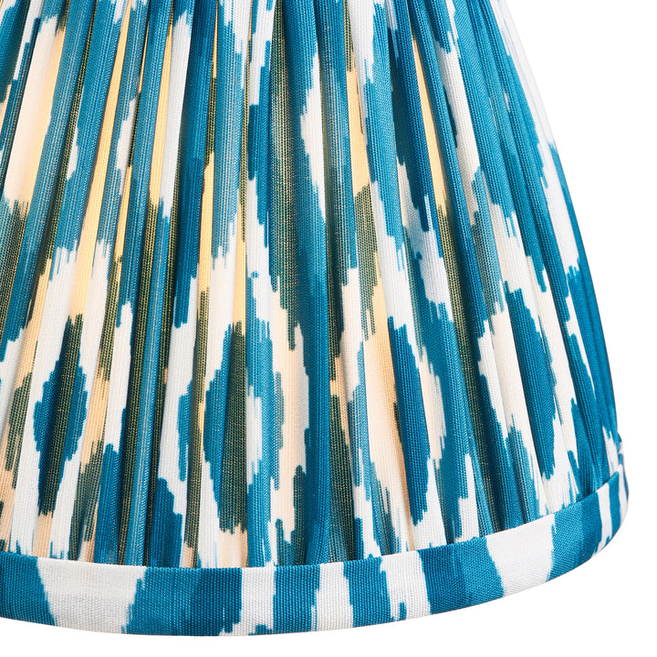 115598 Dome Arc &amp; Ikat 16cm Wall Light Brass Blue