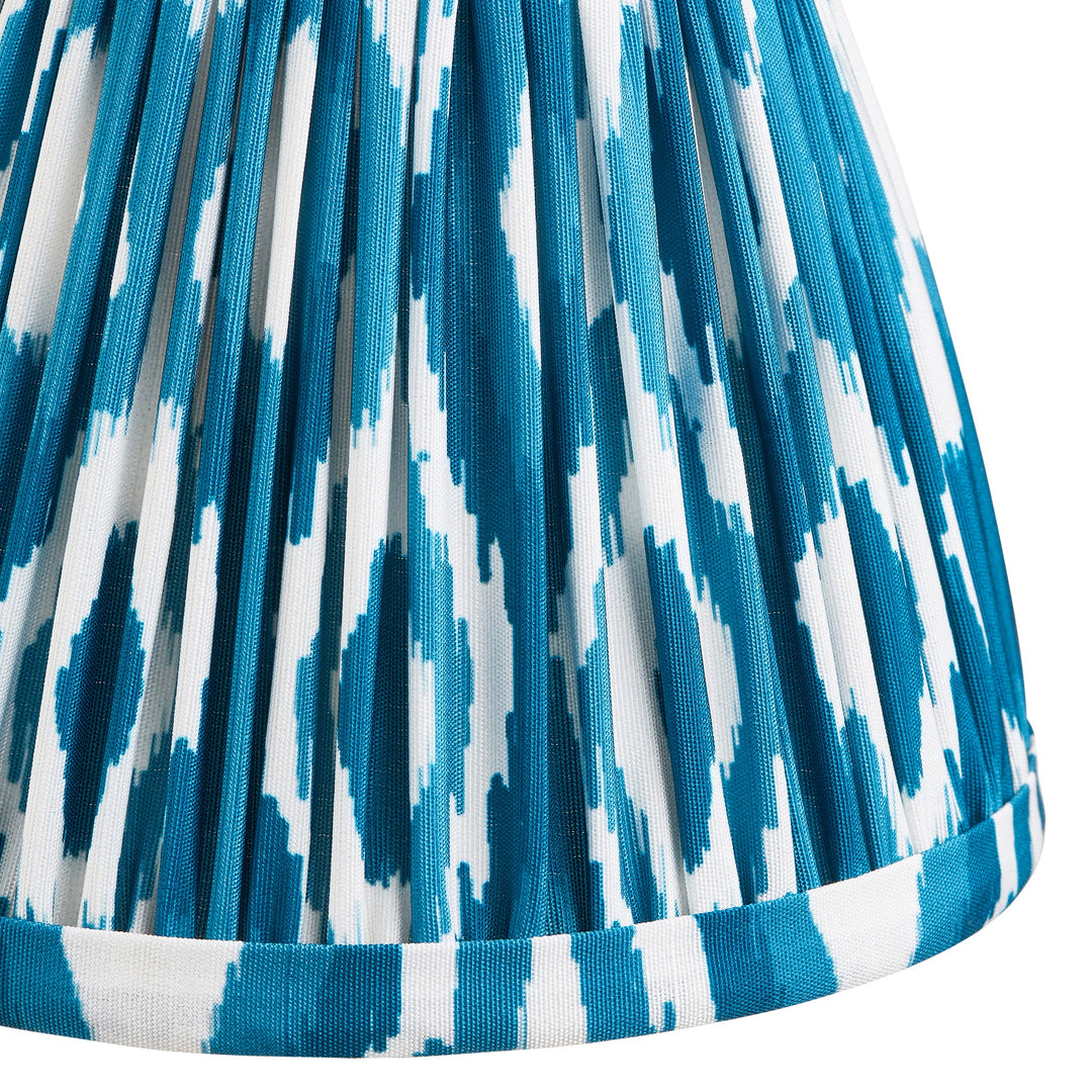 115598 Dome Arc &amp; Ikat 16cm Wall Light Brass Blue