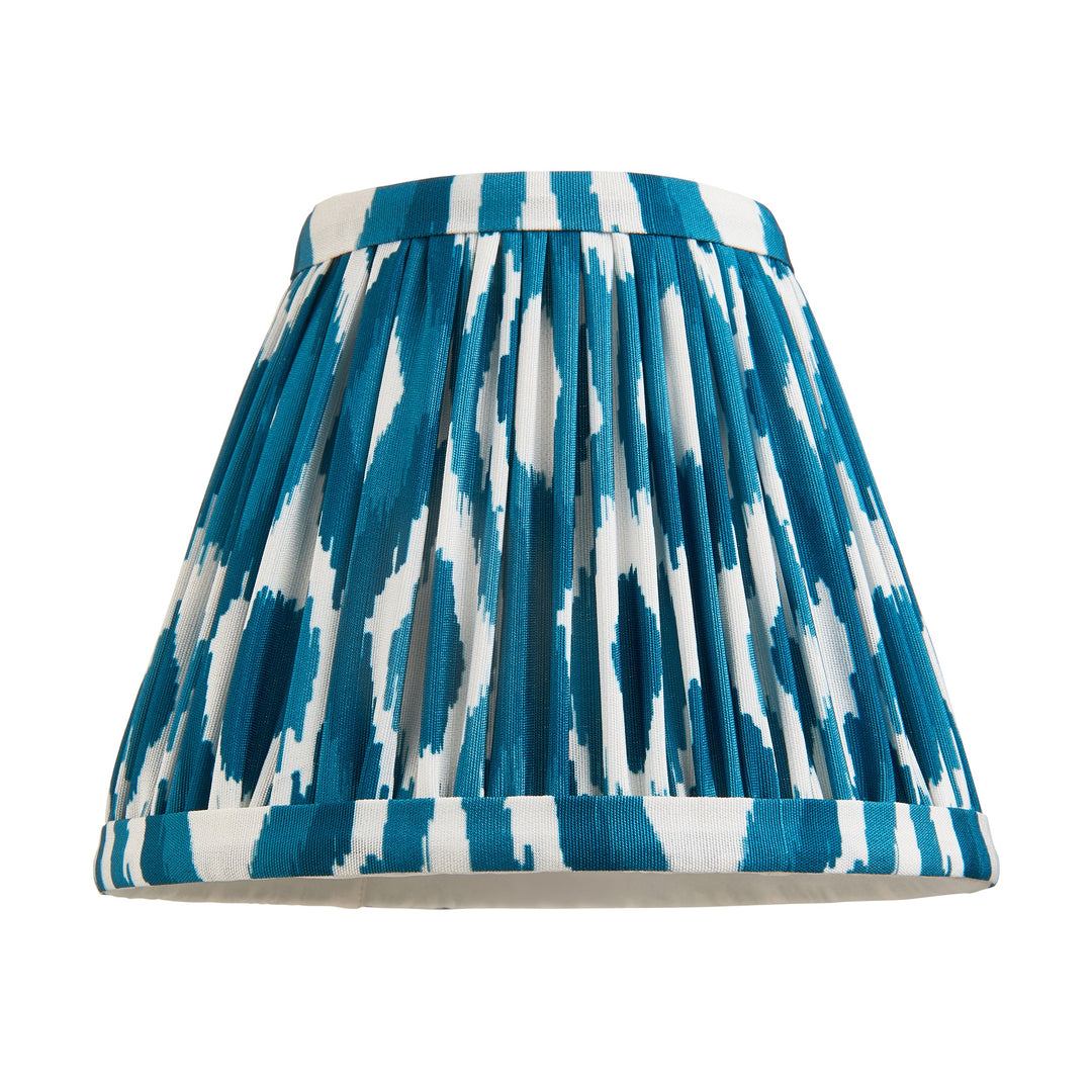 115598 Dome Arc &amp; Ikat 16cm Wall Light Brass Blue