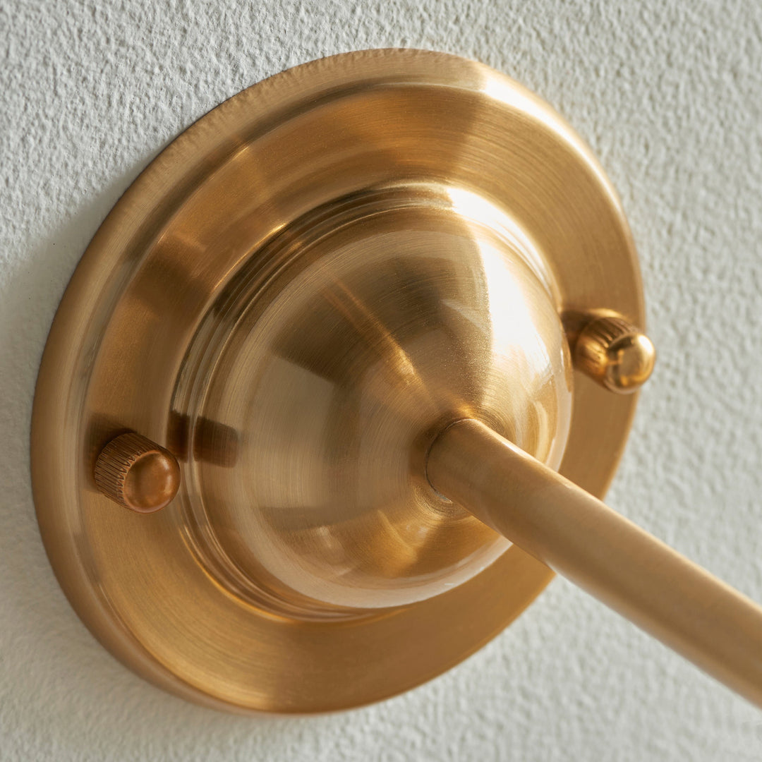 115600 Dome Arc &amp; Ivy 16cm Wall Light Brass White