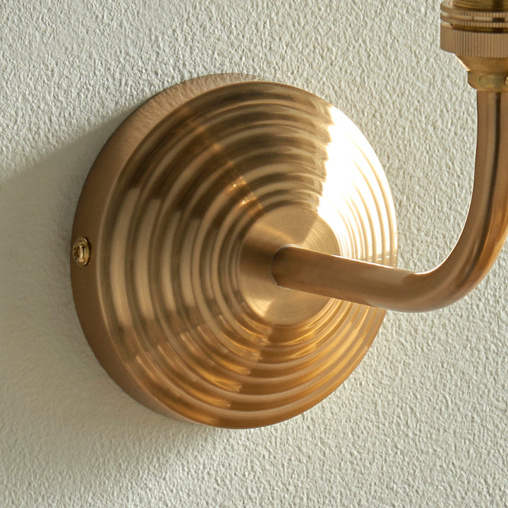 115677 Obelisk Arc &amp; Ripple 16cm Wall Light Brass Grey