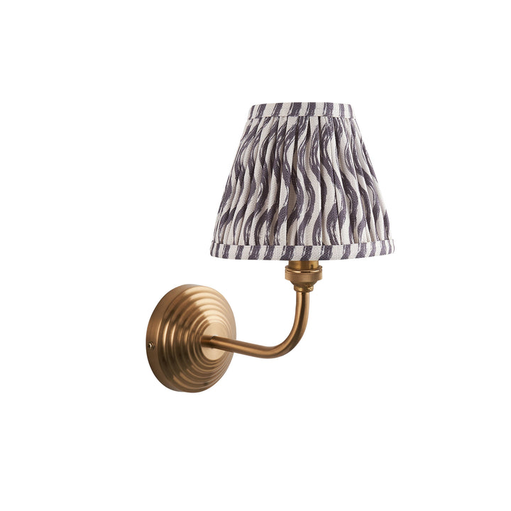 115677 Obelisk Arc &amp; Ripple 16cm Wall Light Brass Grey