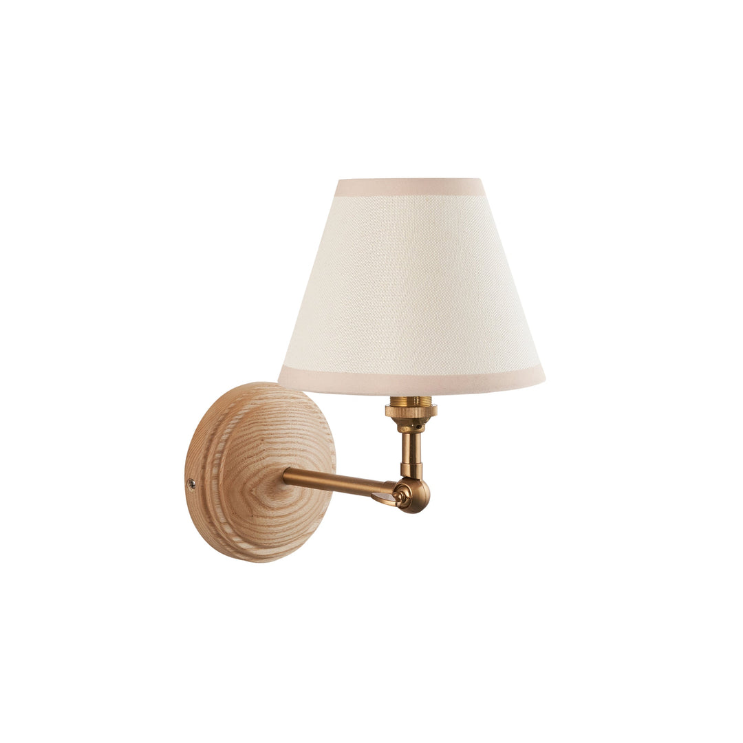 115851 Wood Wing &amp; Ivy 16cm Wall Light Wood White