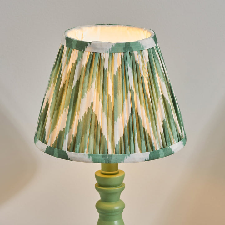 115941 Bibury &amp; Zigzag 20cm Table Lamp Green