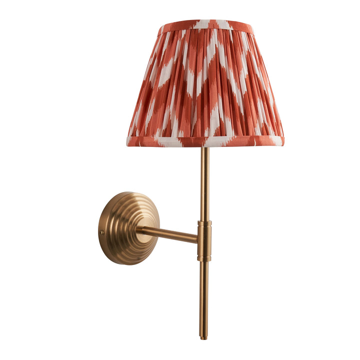116021 Obelisk T Bar &amp; Zigzag 20cm Wall Light Brass Orange