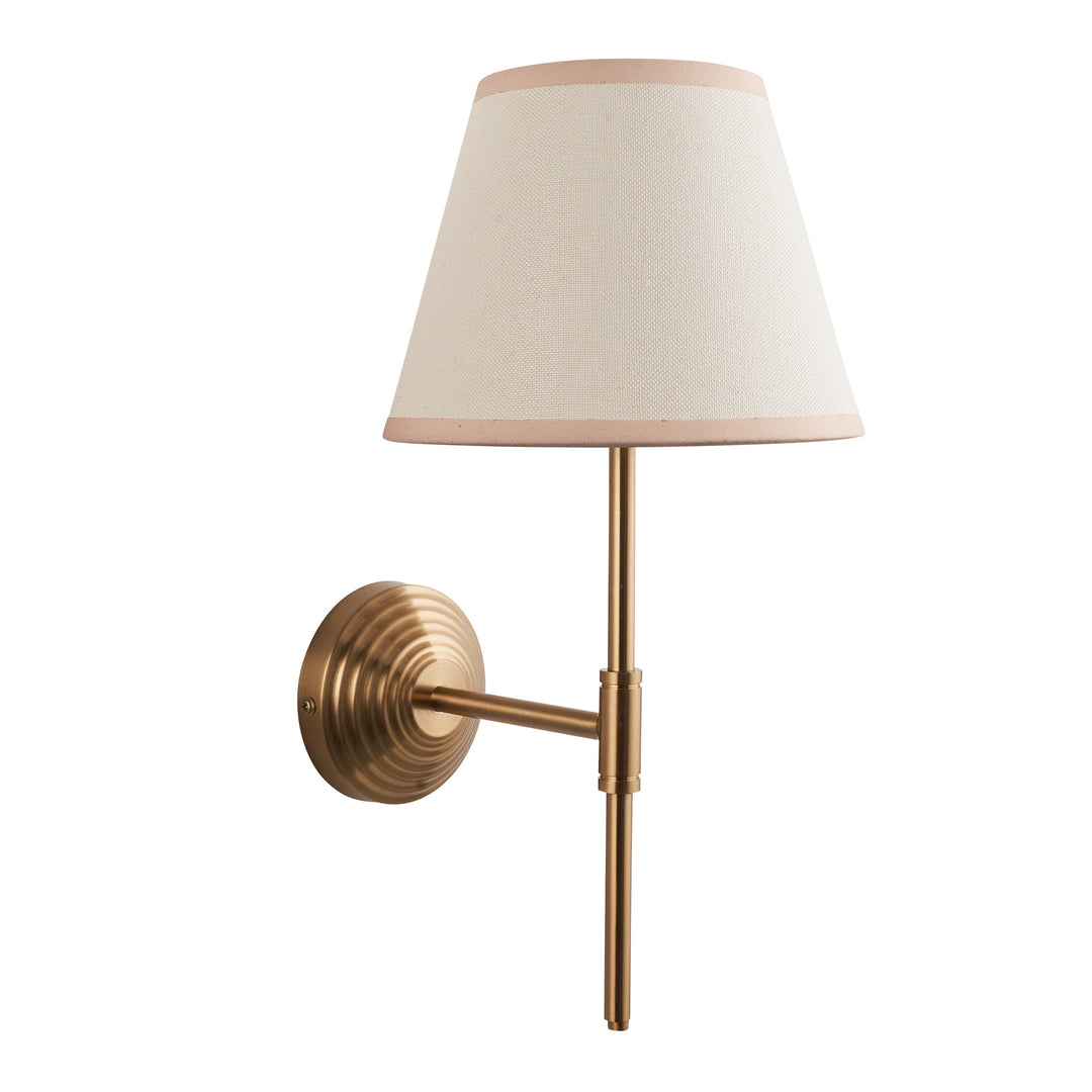 116024 Obelisk T Bar &amp; Ivy 20cm Wall Light Brass White