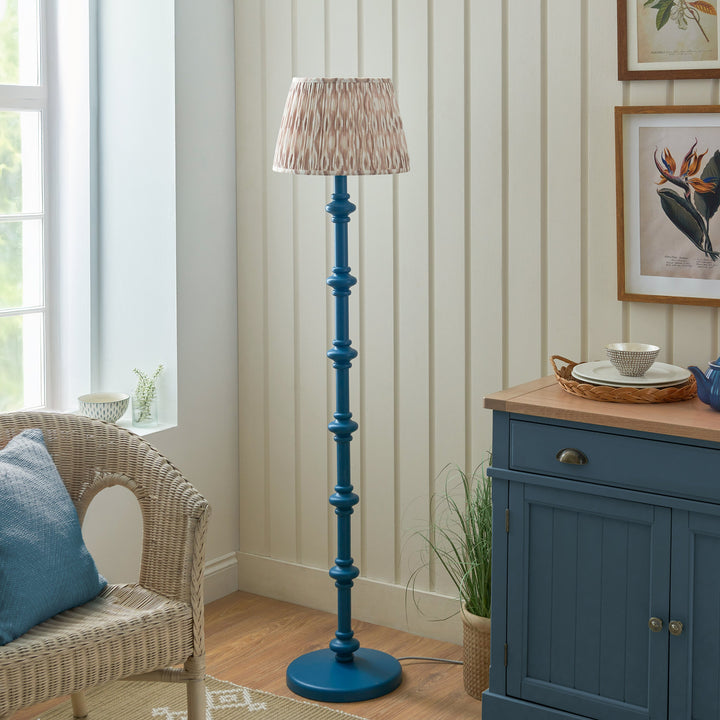 116154 Carnaby &amp; Ikat 35cm Floor Lamp Blue