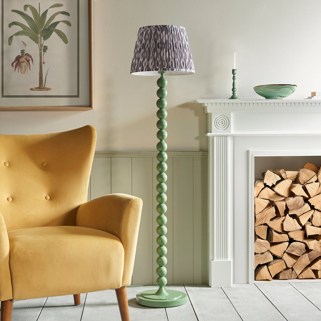 116189 Higgledy &amp; Ikat 35cm Floor Lamp Green Grey